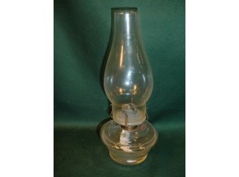 Antique Small Clear Glass Bracket Oil Lamp    (217)