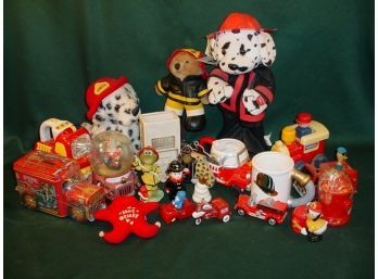 Firefighter Lot - Toys, Mugs, Salt & Pepper, Candle, More    (170)