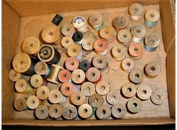 50 Wood Thread Spools - Most Are 'Belding Corticelli' Brand   (214)
