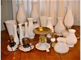 White Glass Lamps And Vases  (483)