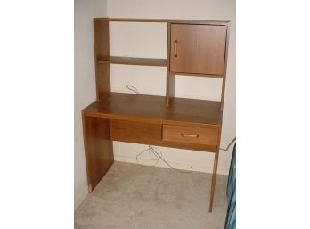 Oak Veneered Desk With Door And Drawer, 37'x 20'x 50'  (482)