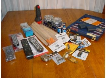 Misc Lot- Backgammon Game In Case, Extension Poles, Bluetooth Wireless Headset...  (672)