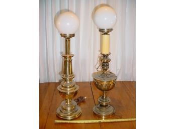2 Tall Electric Lamps, 29'H & 30'H  (461)