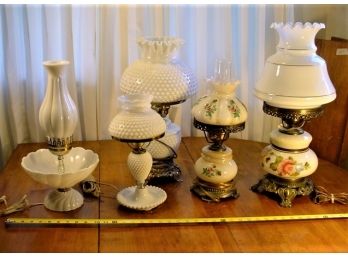 Group Of 5 Vintage Electric Lamps    (655)