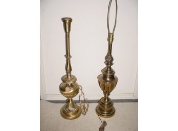 2 Metal  Lamp Bases, 27' & 30'H  (485)
