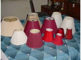 Group Of 12 Fabric Lamp Shades  (480)