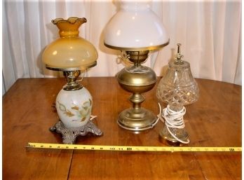 Group Of 3 Vintage Electric Lamps, 12' -18'H   (660)
