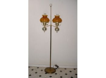 Vintage Double Light Floor Lamp, 60'H  (668)