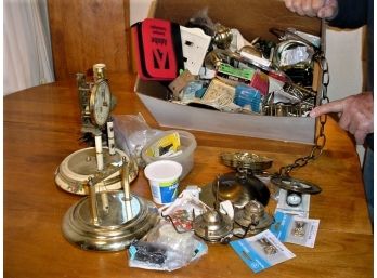 Misc. Lamp & Clock Parts, Hardware, Sockets, Switches, Chain, More  (555)