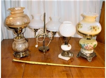 Group Of 4 Table Lamps ( One Double), 13'-21'H     (571)