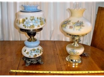 Group Of 2 Vintage Banquet Lamps, 20' & 21'H   (658)