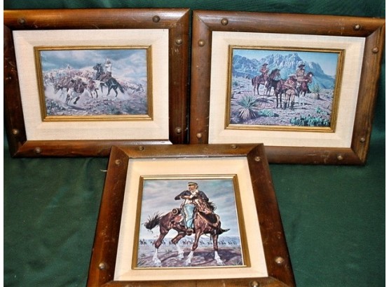 3 Framed Prints On Canvas, 17'x 14'  (19)