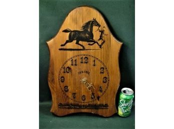 Battery Operated Wood Western Clock, 12'x 19'   (108)