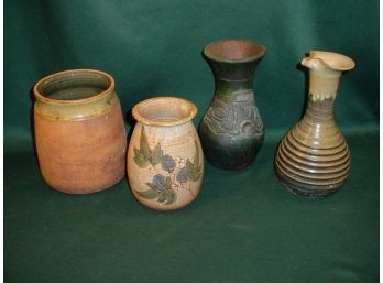 4 Ceramic Vases, One With Spout,  6'-10'H  (101)