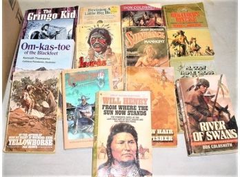 Group Of 13 Paperback Books With Western Themes  (241)