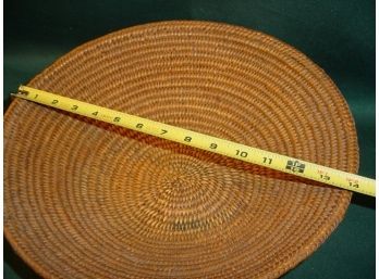 Large Navajo Woven Bowl With Braided Rim   (183)