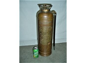 Antique Brass 'floafome' Fire Extinguisher, 24' High  (112)