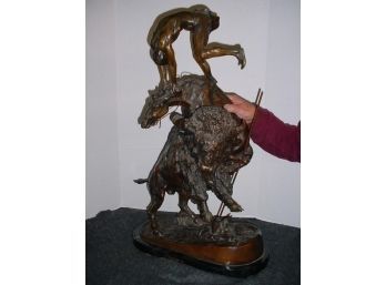Monumental Frederick Remington Bronze, 'Buffalo Horse', 20'x 33'High  (239)