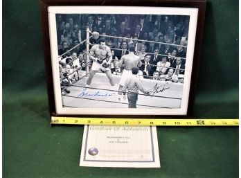 Framed Ali/Frazier Autographed 8x10' Photo  (263)