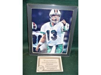 Framed And Autographed Dan Marino    8*'x 10' Photo  (260)
