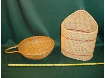 Woven Scoop And Woven Hanging Baskets, 11' D And 10'x 13'H   (96)