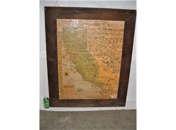 Large 1927 A.M. Robertson Whimsical Topographic & Historic Map Of California  (64)