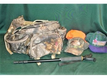Hunting Lot - Badlands Monster & Camo Equipment Pack Belt, Vanguard Adjustable Gun Stand, 3 Hats  (243)