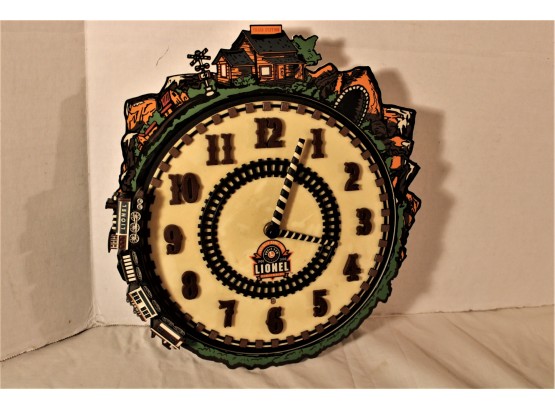 Lionel Battery Operated Plastic Wall Clock With Animated Train  (4)