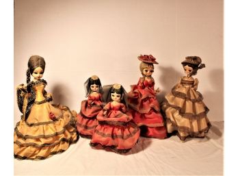 Group Of 5 Ethnic Dolls  (148)