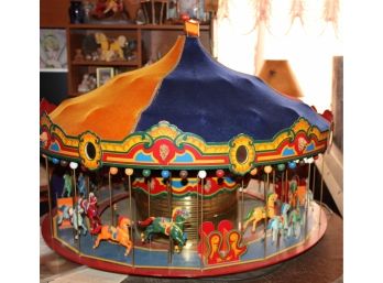 Large 34' Dia. SUBA Display Carousel, Revolving & Moving Figures W/CD Music And Player  (142)