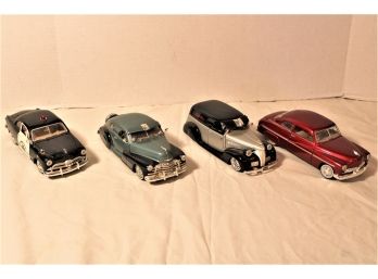 4 Metal And Plastic Model  Toy Cars: 1949 Ford, 1939 Chevy, 1949 Mercury (Jada), 1947 Chevy (Jada)  (17)