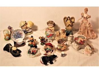 Group Of Figurines - Jasco, Porcelain, Ceramic, Plastic    (62)