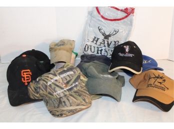 Lot Of Baseball Caps, Many Never Used And Tee Shirt (M)   (200)