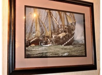 Large Framed And Matted Photo, Signed, 45'x 35'  (2)