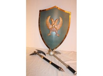 3 Piece Set - 2 Fighting Axes & Double Eagle Shield  (179)