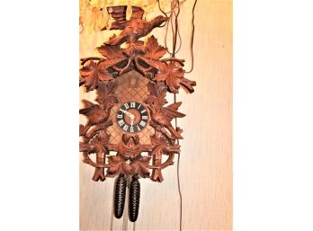 Wood Bird Coukoo Clock, 2 Weight, 27'x 21'  (138)