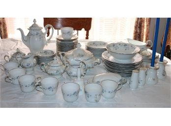 Haviland China Dinnerware Service For 8 Plus Extra Serving Pieces And Metal Candles  (98)