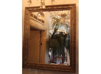 Molded Gesso On Wood Framed Wall Mirror, 24'x 20'   (181)