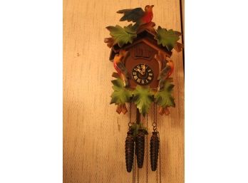 German Bird Coukoo Clock, 3 Weights, 9'x 14'   (166)