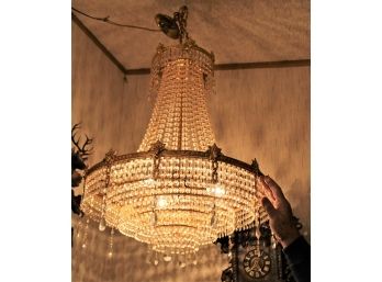 Hanging Glass Crystal Chandelier, 23'Dia. X 34'high  (96)