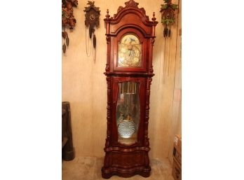 Ridgeway Tall Case Clock, 3 Weights, Astrological Function, Crystal Pendulum (165)