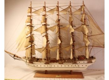 Scale Model Of 5 Masted Clipper Ship, 'France II', Wood, 42'long X 29' High  (139)