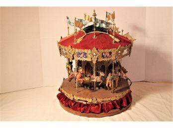 Rotating Music & Lighted Animated Model Carousel, Holiday Creations, 14'x 18'H  (11)