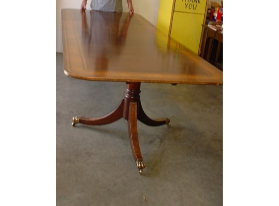 Large Mahogany Dining Table, 72'45'x 29'H,  W/two 24' Leaves, Clips And Mats, Ca. 1900    (299)