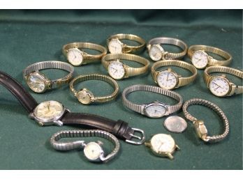 Group Of 14 Assorted Ladies And Mens Wrist Watches    (234)