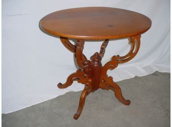 Antique Oval Black Walnut Parlor  Table (Small Burn On Top), 32'x 22'x 27'H, Ca 1880's    (294)