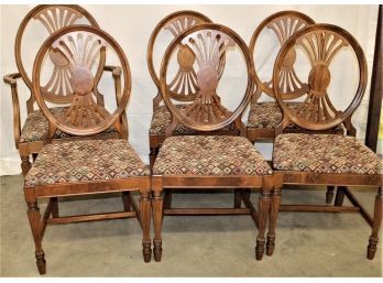 Mahogany Set Of 6 Dining Chairs (one Arm Chair) Matches Table   (52)