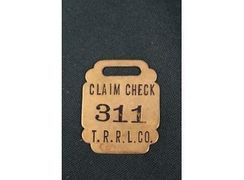 Brass Claim Check #311, The Red River Lumber, Co.  (Westwood, Ca)   (158)
