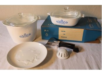 Corning Ware Dishes, Covers & Handle, Hangable Goose Dish  (140)