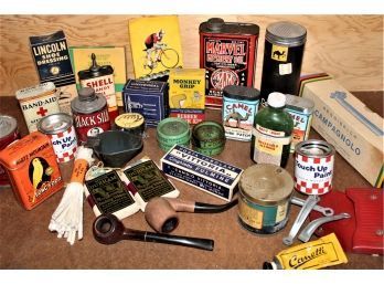 Antique & Vintage Smoking, Adv Tins & Boxes, Camel Repair Kits  (129)